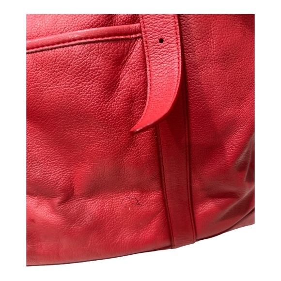 Levenger red leather large tote briefcase case - Picture 2 of 11